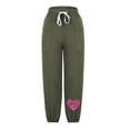 thumbnail image 4 of WJHWSX Women's Pants,Pants for Womem,Casual Pants for Women,Drawstring,Fitted,Printed,Cotton,Linen ,Army Green,XL(US:10), 4 of 4