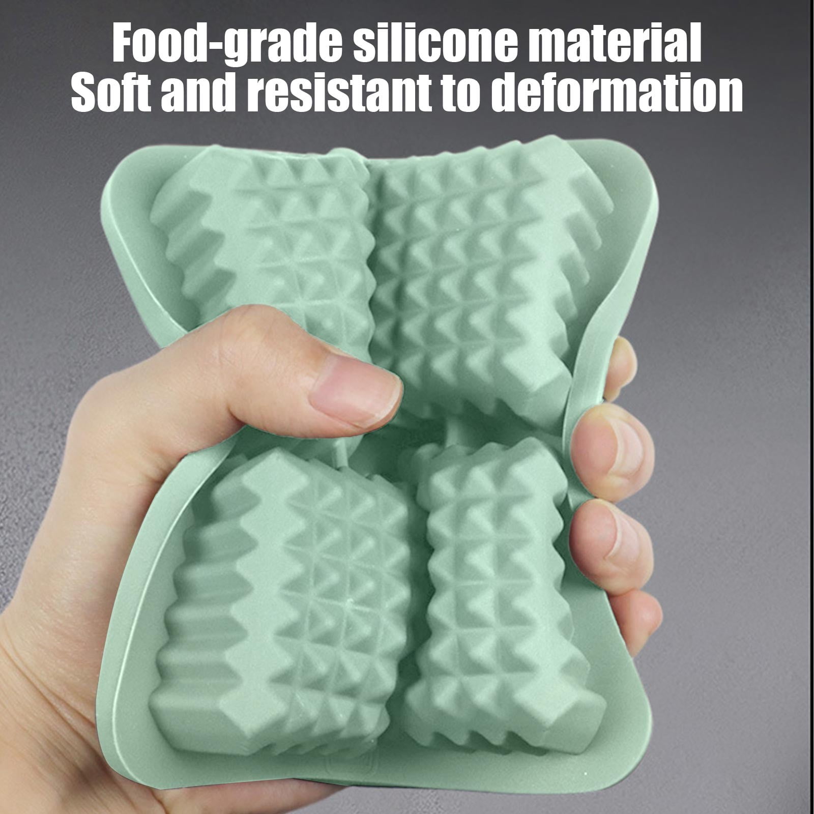 Werulen Large Size Silicone Ice Mold Flexible Reusable Easy Release Clean,Whiskey Cocktail Bourbon Beverage Drink Making,Square Ice Tray,Ice Making Mold,Bar Kitchen Freezer Tool