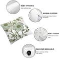 thumbnail image 6 of Comfy' Throw Pillow Covers  Light Green Flower Farmhouse Pillow Case Accent Tulip Rose Floral Watercolor Decor Square Pillowcases for Living Room Tent Playroom, 6 of 7