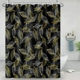 thumbnail image 4 of White Gold Leaves Shower Curtain Abstract Leaf Printed Pattern Shower Curtain Modern Aesthetic Bathroom Set Waterproof Bath Decoration Accessories Home Decor, 72x72 Inch, 4 of 6