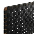 thumbnail image 4 of Sparta Weave Wall-Mount Vegan Leather Queen Headboard in Walnut Black, 4 of 7