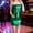 Green, variant on Womens Mini Dress Metallic Color Off Shoulder Sparkly Glitter Dress Midi Dresses Bodycon Club Dress Summer Dresses Party Night Wear Club Wear Silver M