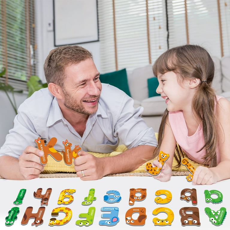 26 Pcs Alphabet Lore Baby Children Kids Montessori Educational Toys Kawaii  Wooden Letters Games Refrigerator Magnets