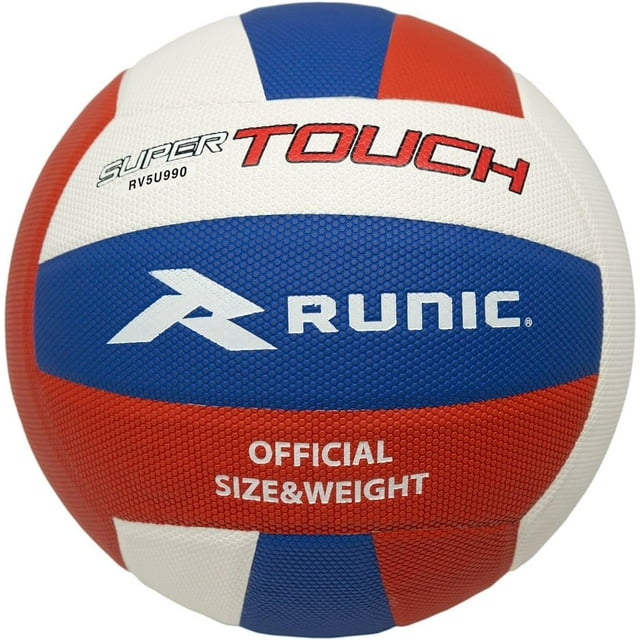 RUNIC Ballon de Volleyball PU Toucher Doux Multicolore Taille Officielle