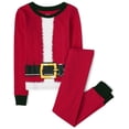 thumbnail image 1 of Conjunto de pijama The Children's Place para bebés y niñas, traje de Papá Noel, algodón, 1 of 2
