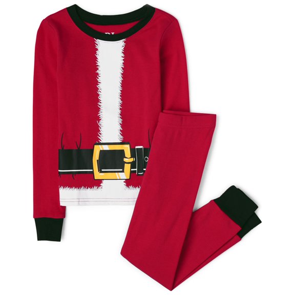 Conjunto de pijama The Children's Place para bebés y niñas, traje de Papá Noel, algodón