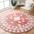 thumbnail image 2 of SAFAVIEH Aspen Kerry Geometric Area Rug, Rust/Ivory, 7' x 7' Round, 2 of 8
