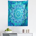thumbnail image 1 of Mandala Tapestry, Hand Drawn Style Grungy Modern Art Design Blossoming Flower Modern Art, Fabric Wall Hanging Decor for Bedroom Living Room Dorm, 5 Sizes, Pale Blue and White, by Ambesonne, 1 of 1