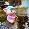 thumbnail image 5 of Whimsical Garden Pig Statue Fishing Ornament, Cute Outdoor Resin Decor for Yard, Garden, and Patio, Weatherproof Figurine for Home and Lawn Decoration, 5 of 9