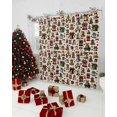 thumbnail image 3 of Christmas Shower Curtain Pine Tree Branch Bells Shower Curtains for Bathroom Decor Xmas Tree Balls Bow Beige Christmas Decoration Bath Curtains Sets with Hooks Waterproof, 72x84 in, 3 of 6