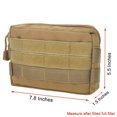 thumbnail image 2 of TOPTIE Tactical Molle Pouch, Horizontal Admin Pouch, Small Utility EDC Gear Tool Bag-TAN, 2 of 6