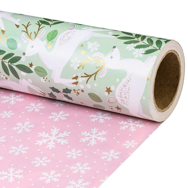 Papel de Regalo Reversible RUSPEPA para Navidad 44.5 cm x 10 m