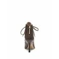 thumbnail image 3 of Louise et Cie Vanida Chestnut Grey Leather Lace-Up Pointed Toe Pump Ankle Boots (CHESTNUT/GRA, 7), 3 of 6