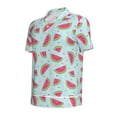 thumbnail image 2 of Balery Watermelon Printed Men’s Short Sleeve Polo Shirt, Midweight Men's Shirt,Golf Polo shirts -Medium, 2 of 9