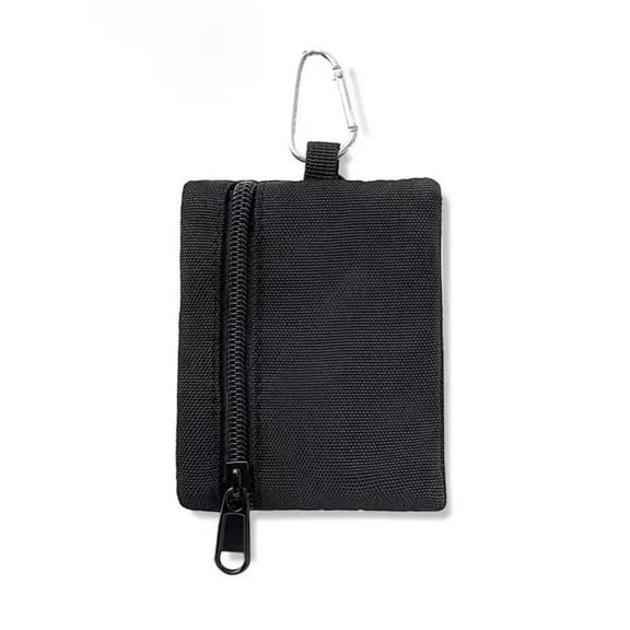 Mini Portable Solid Color Coin ID Credit Card Keychain Wallet Storage Bag
