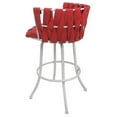 thumbnail image 2 of Metalona Extra Tall 34" Metal Bar Stool - Red - White, 2 of 2