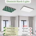 thumbnail image 6 of Fluorescent Light Covers 1 Pack 4x2 ft Vintage Rhombus Ceiling Light Covers Green Black White Light Filters for Classroom, Office & Home, Drop Ceiling Light Covers, 6 of 8