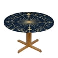 thumbnail image 3 of HAOXIT Tablecloth, Mystic Circle Washable Dust-Proof Polyester Table Cover for Kitchen Dinning Tabletop Decoration 38-42, 3 of 8