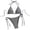 Black, variant on Women's Halter Tie Back Triangle Bikini Set High Cut Two Piece Swimsuit Tie Side Bathing Suits