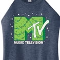 thumbnail image 3 of MTV - Logo Christmas Tree - Juniors High Neck Tank Top, 3 of 5