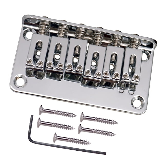 TISHITA Alloy Fixed Bridge Tailpiece Set for 6 String Electric Guitar Parts