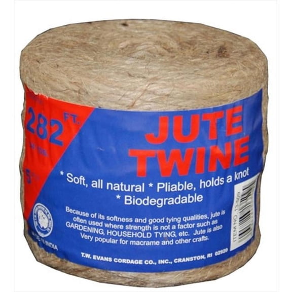 T.W. Evans Cordage  6 Poly 28 Jute Twine 231 ft. Tube