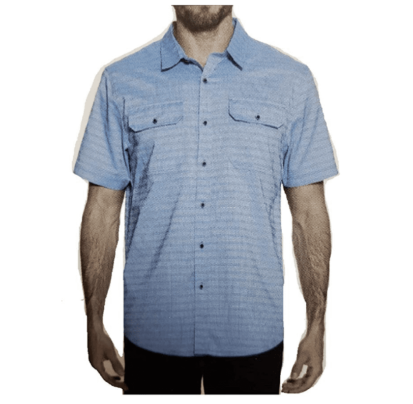 Gerry - Gerry Men’s Short Sleeve Woven Shirt (Light Blue, X-Large ...