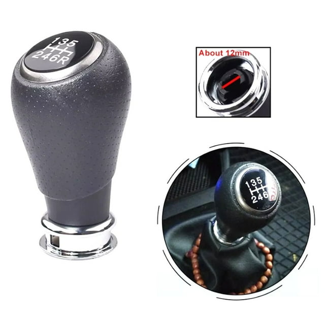 1PC 6+R Speed Gear Knob Leather Plastic Black For Honda For CR-V 2006- 2011 III Gen Car Decor Fashion