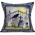 thumbnail image 4 of Set Of 4 Halloween Black Cat Pumpkin Throw Pillow Cover, Home Decor Pillow Case Sofa Cushion Cover 18 X 18 In, Halloween Decoration, Indoor Outdoor De, 4 of 5