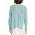 thumbnail image 2 of 27 Miles Malibu womens  Boucle Drop-Stitch Linen & Silk-Blend Sweater, m, Blue, 2 of 3