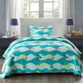 thumbnail image 2 of MarCielo 2 Piece Kids Bedspread Quilts Set Throw Blanket for Teens Boys Girls Bed Printed Bedding Coverlet, Twin Size, 277Fish Quilt (Twin), 2 of 6