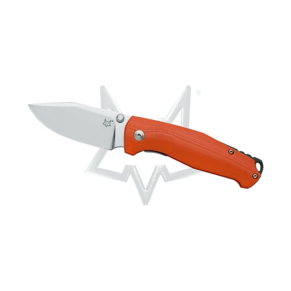 Fox Knives Tur Liner Lock FX-523 OR Pocket Knife N690Co Stainless Steel & Orange G10