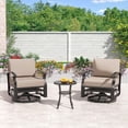 thumbnail image 5 of Gotland 7 Piece Aluminum Patio Furniture Set,Modern Metal Outdoor Patio Furniture w/5.1'' Thick Cushion,Swivel Chairs and Round Coffee Table,Patio Conversation Sets for Porch,Deck,Sand, 5 of 7