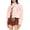 Pink, variant on Women Casual Puff Long Sleeve Cropped Pleated Jacket Fall Stand Collar Button Down Outerwear with Pockets Khaki M