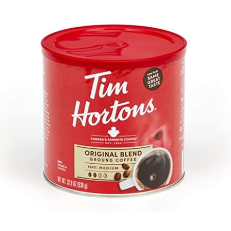 Tim Hortons Original Blend, Medium Roast Ground Coffee, Canada’S Favorite Coffee, Made With 100% Arabica Beans, 32.8 Ounce Canister