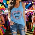 thumbnail image 2 of Summer Tank Tops for Women Casual Fit Women Camisole U Neck Racerback Sleeveless Workout Top Basic Tee Shirts(Blue, S), 2 of 4