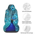 thumbnail image 4 of Wukai Beautiful Blue Peacock Full Set Car Seat Covers with Soft Padding Universal Auto Front Seats Protector and Cushion Mat, 4 of 5