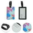 thumbnail image 3 of Unique Bargains 1 Pc Leaves Pattern Luggage Tag for Travelling Colorful, 3 of 4