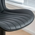 thumbnail image 5 of Kidol & Shellder Modern Swivel Bar Stools Set of 2 Black Adjustable High Back Counter Stools, 5 of 9