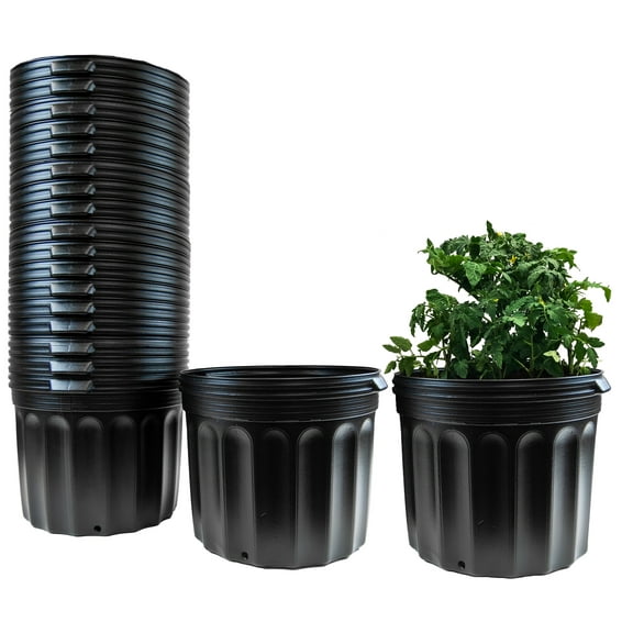 Viagrow 5 Gallon Plus Nursery Pots, BPA Free Garden Pots, 24 Pack