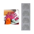 thumbnail image 4 of Silicone Cake Mold 5-Piece Set with Coral Leaf Lace Design - Reusable Baking Mat, Fondant Mould for Sugar Craft, 4 of 5
