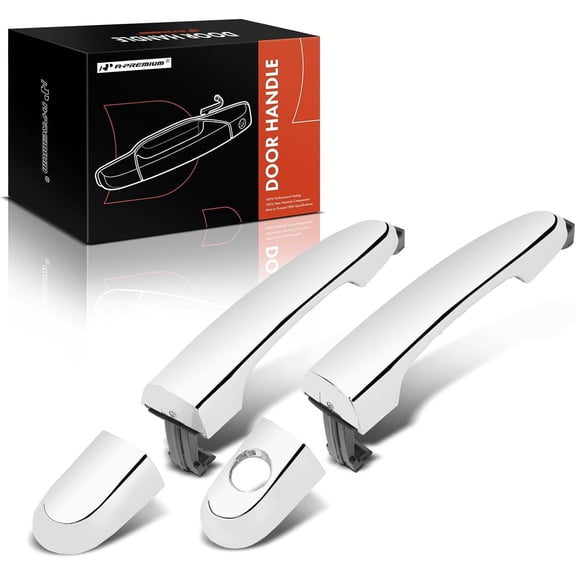 A-Premium Outside Exterior Door Handles Compatible with Kia Sorento 2011 2012 2013 2014 2015, Chrome, 2-PC Set, Front Driver and Passenger Side