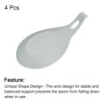 thumbnail image 3 of Silicona Cuchara Descanso, 7.68 x 3.74 Calor Resistente Cocina Utensilio Soporte Espátula Cucharón Descanso para Mostrador Estufa Tapa, Claro Gris 4uds, 3 of 6