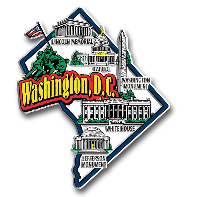 White House DC Magnet Souvenir Washington DC Magnet Classic Tin Magnet 2 x 3 In 
