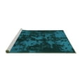 thumbnail image 2 of Ahgly Company Machine Washable Indoor Rectangle Abstract Turquoise Blue Modern Area Rugs, 2' x 3', 2 of 4