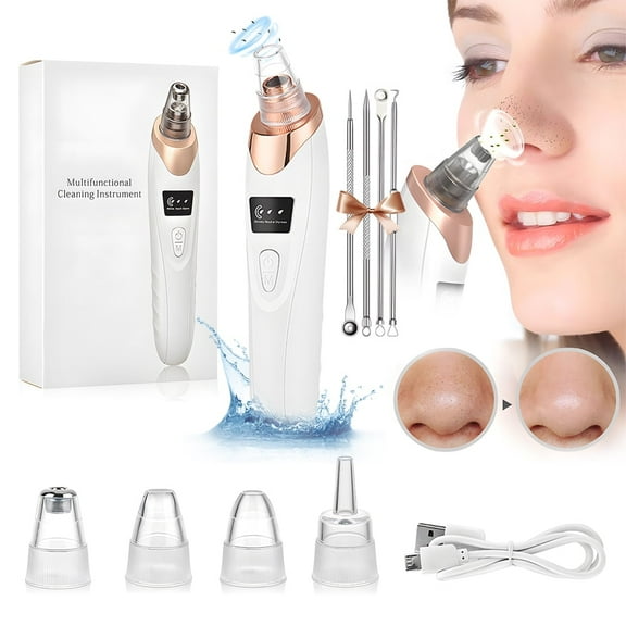 RUTAWZ Blackhead Remover Vacuum - Facial Pore Cleaner with 5 Attachments, Electric USB Pore Vacuum