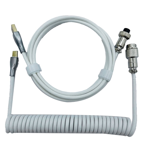 Cable de Teclado en Espiral, Conector de Cable Resistente del Cable de Juego para El Diseño de dos Etapas para Teclado Mecánnico