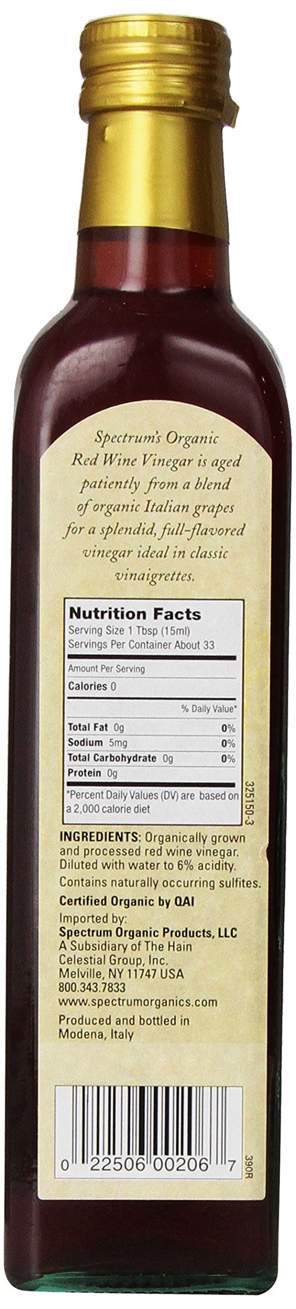 Spectrum Naturals Organic Red Wine Vinegar 16.9 oz (Pack Of 6)
