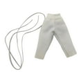 thumbnail image 1 of Pantalones deportivos para hombre, a escala 1:18, de pierna ancha y largos, con figura atlética. blanco, 1 of 7