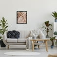 thumbnail image 3 of Stupell Industries Modern Brown Intertwining Lines Stripes Watercolor Detail Painting Metallic Gold Floating Framed Canvas Print Wall Art, Design by Grace Popp, 3 of 5